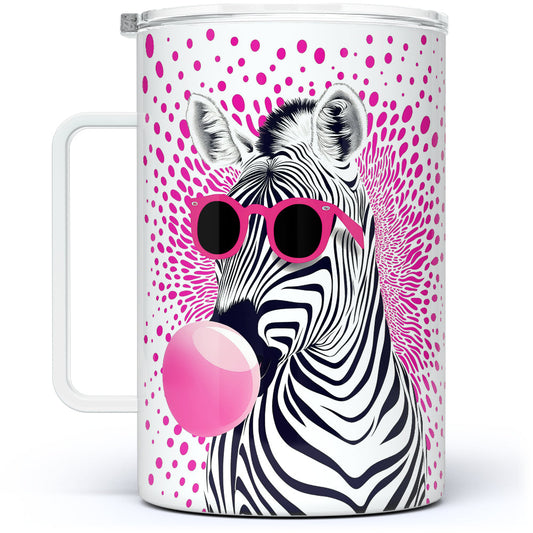 Retro Zebra Insulated Travel Mug - 18oz - Mug