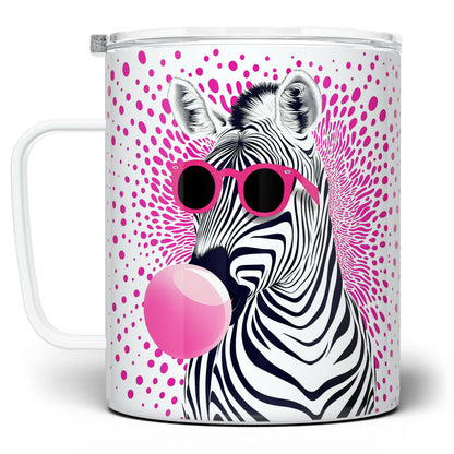 Retro Zebra Insulated Travel Mug - 12oz - Mug