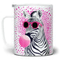 Retro Zebra Insulated Travel Mug - 12oz - Mug