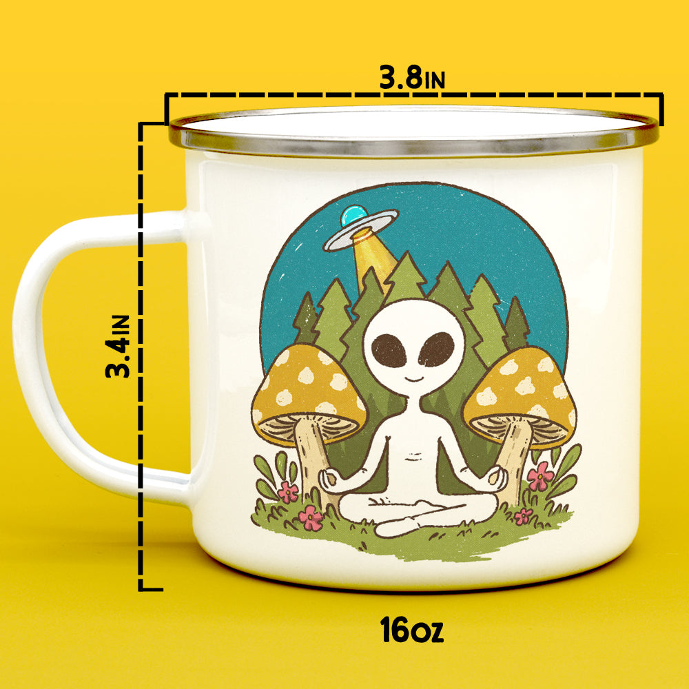 Meditating Alien Camp Mug - -