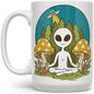 Meditating Alien Mug - 15oz -
