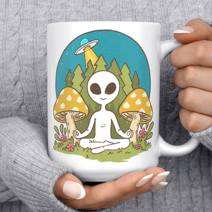 Meditating Alien Mug - -