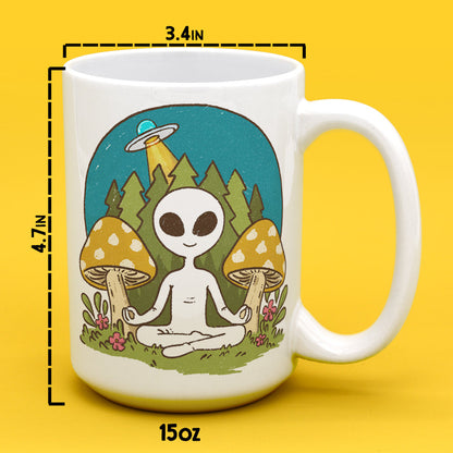 Meditating Alien Mug - -