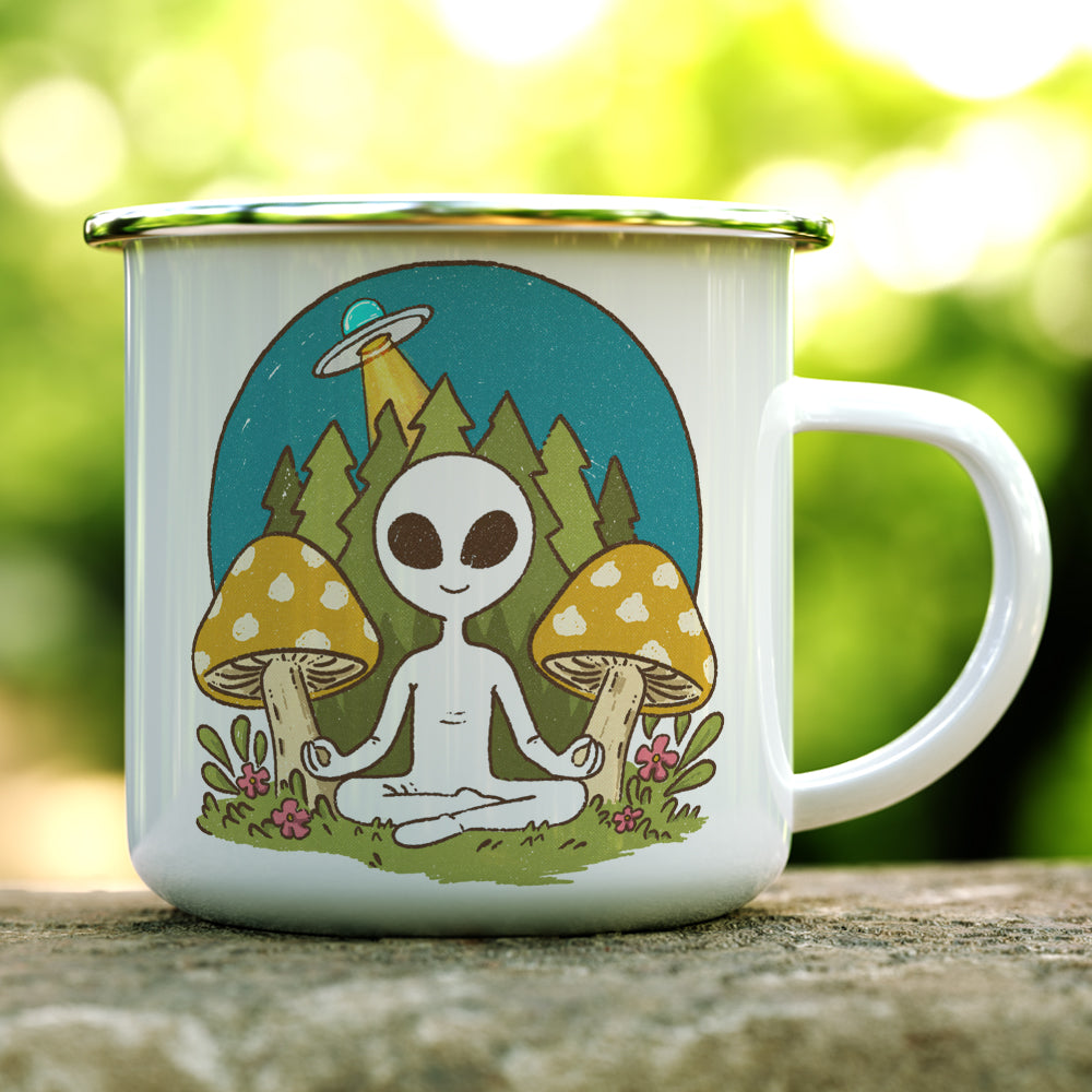 Meditating Alien Camp Mug - -
