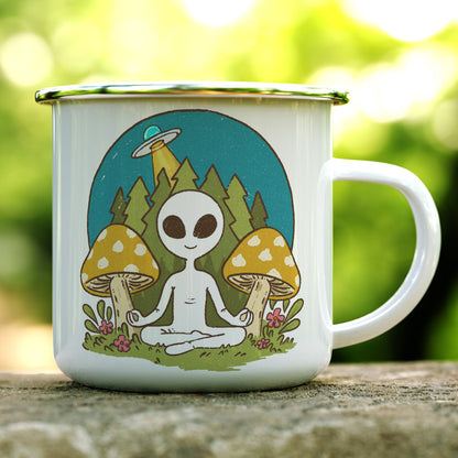 Meditating Alien Camp Mug - -