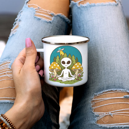 Meditating Alien Camp Mug - -