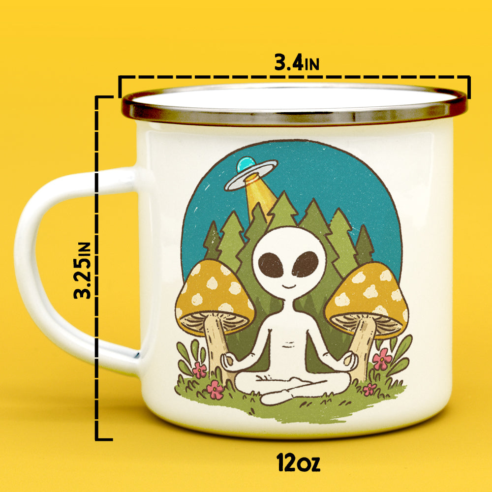 Meditating Alien Camp Mug - -