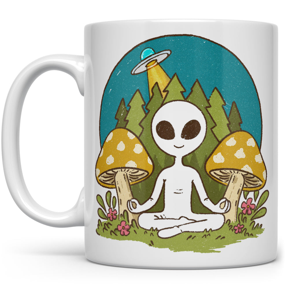 Meditating Alien Mug - 11oz -