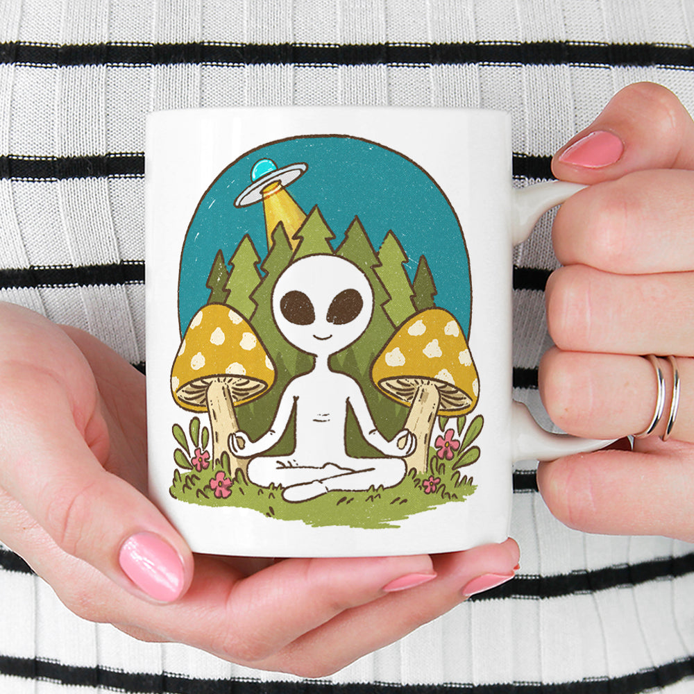Meditating Alien Mug - -