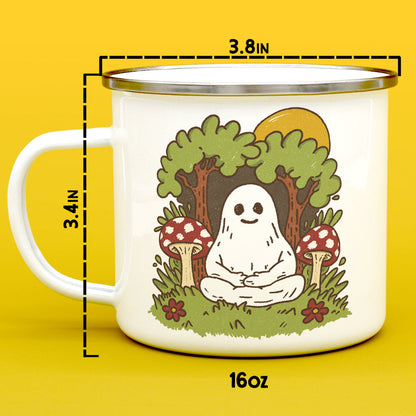 Meditating Ghost Camp Mug - -
