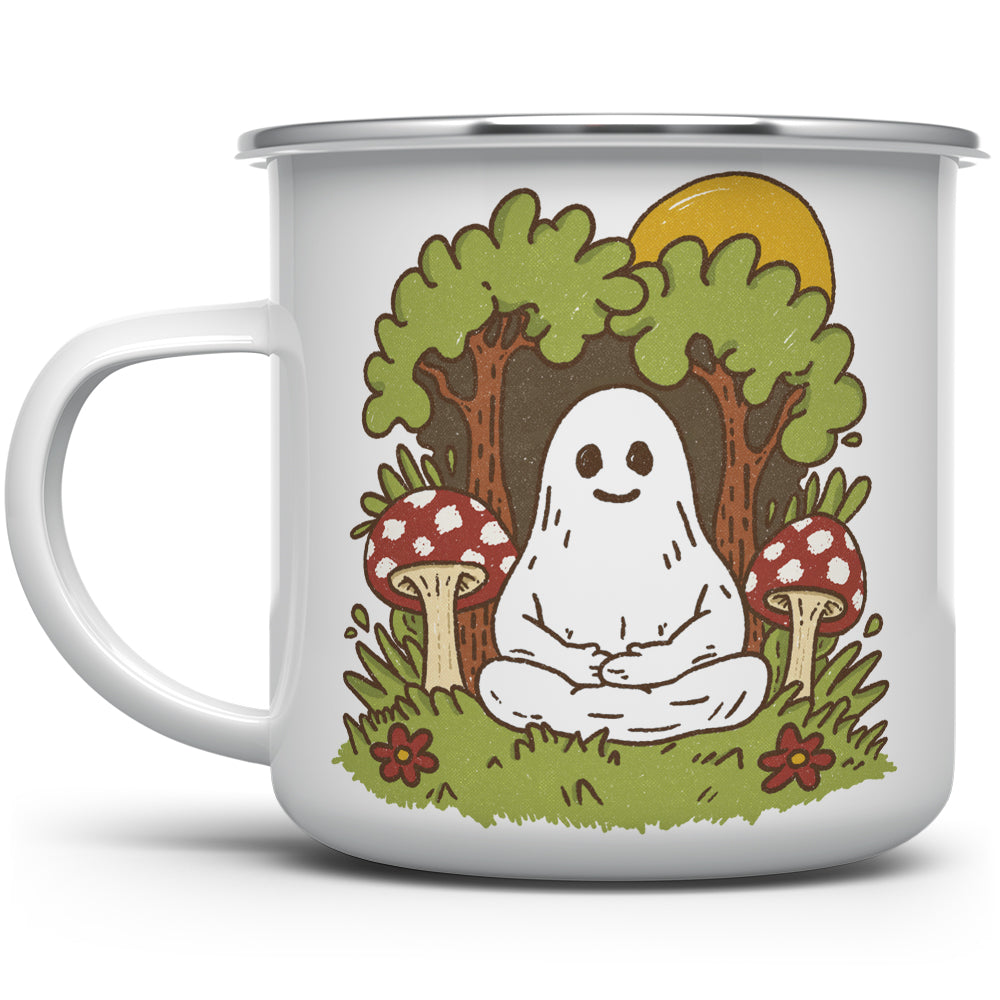 Meditating Ghost Camp Mug - -
