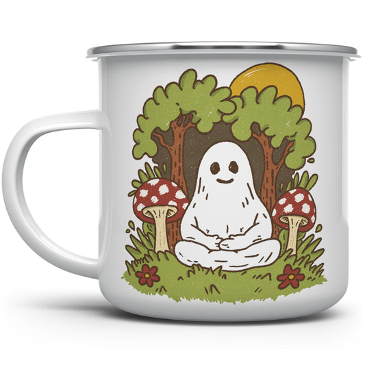 Meditating Ghost Camp Mug - - mug