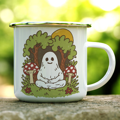 Meditating Ghost Camp Mug - -