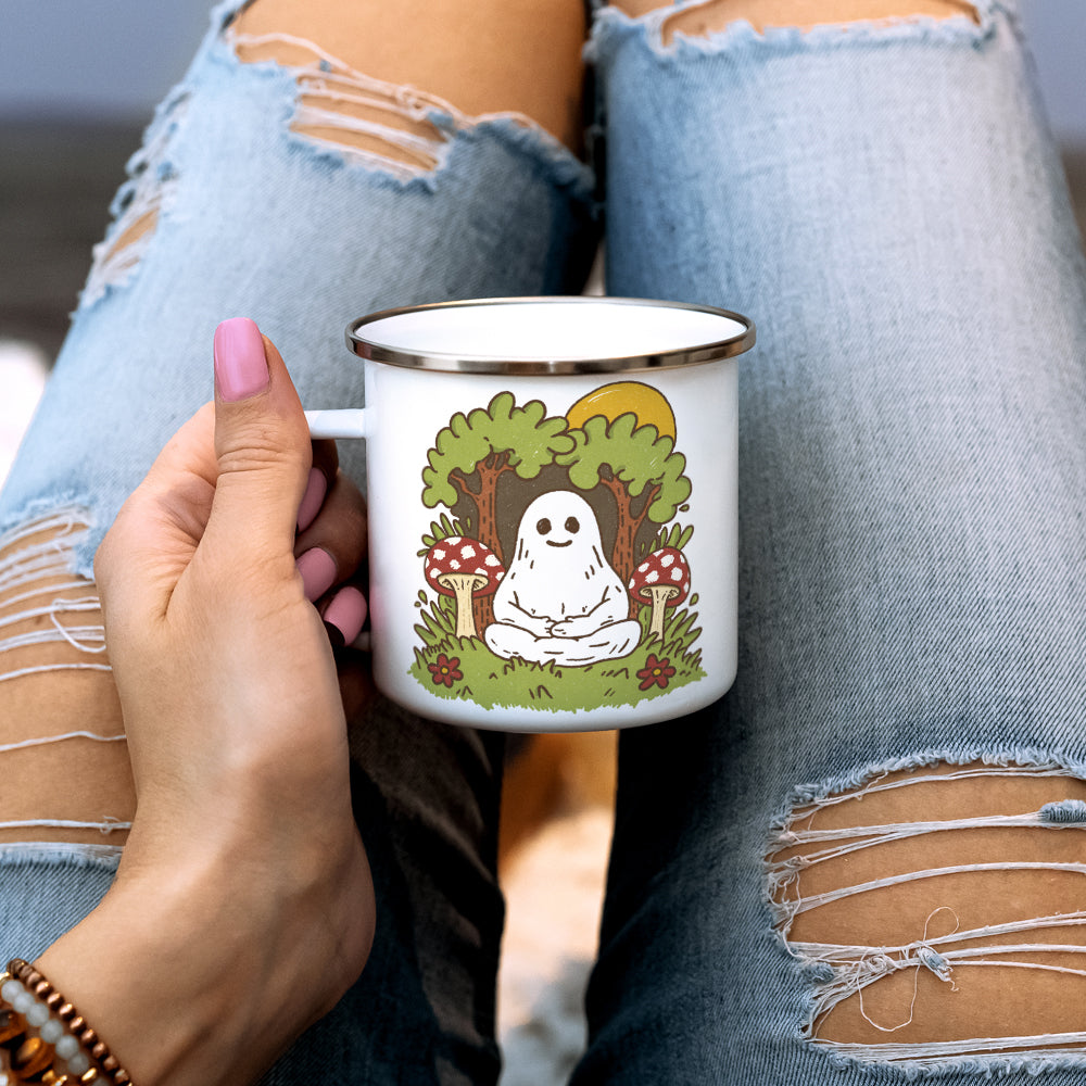Meditating Ghost Camp Mug - -
