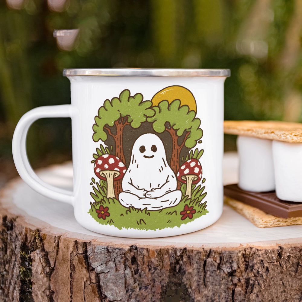 Meditating Ghost Camp Mug - -