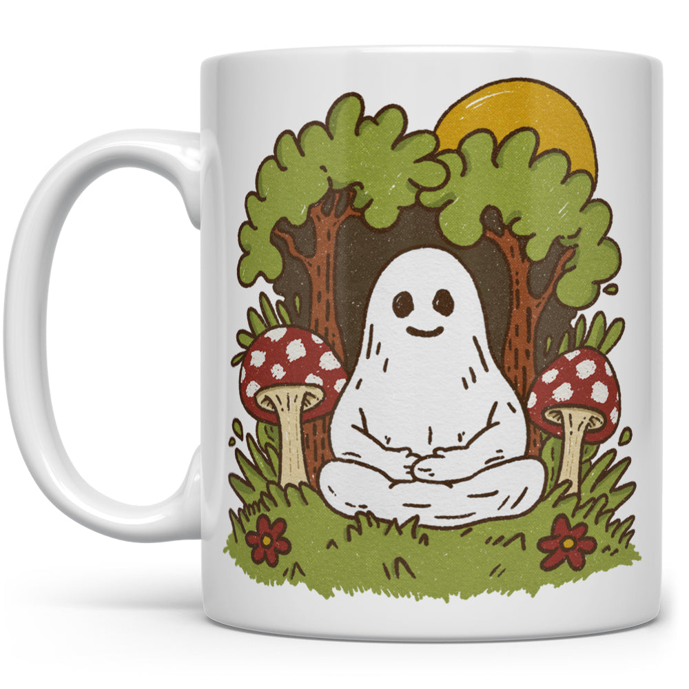Meditating Ghost Mug - 11oz -