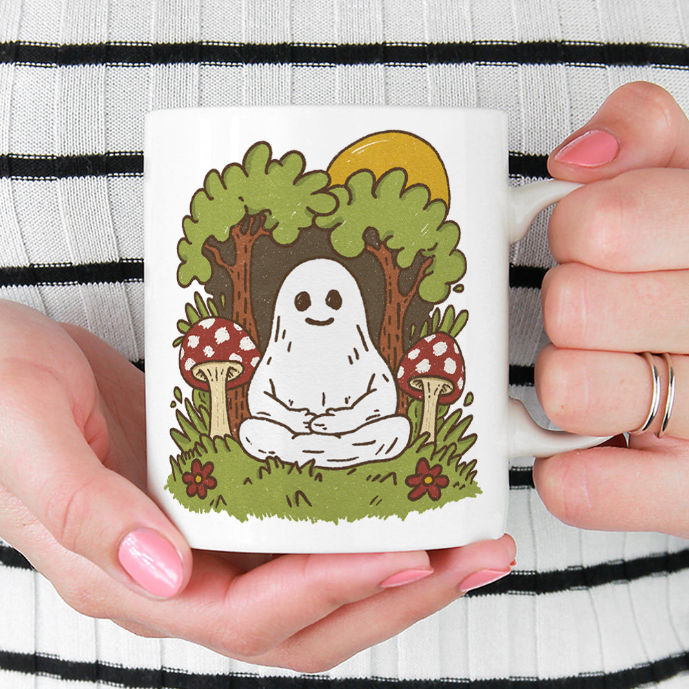 Meditating Ghost Mug - -