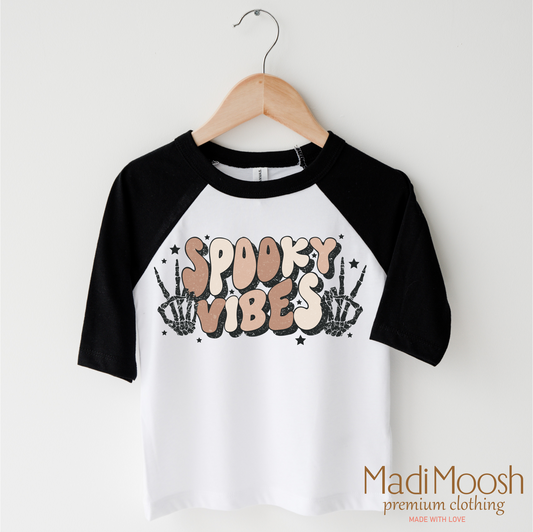 Spooky Vibes Halloween Shirt - Halloween Tee - Black White - shirts