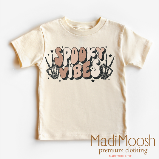 Spooky Vibes Halloween Shirt - Halloween Tee - Natural - shirts