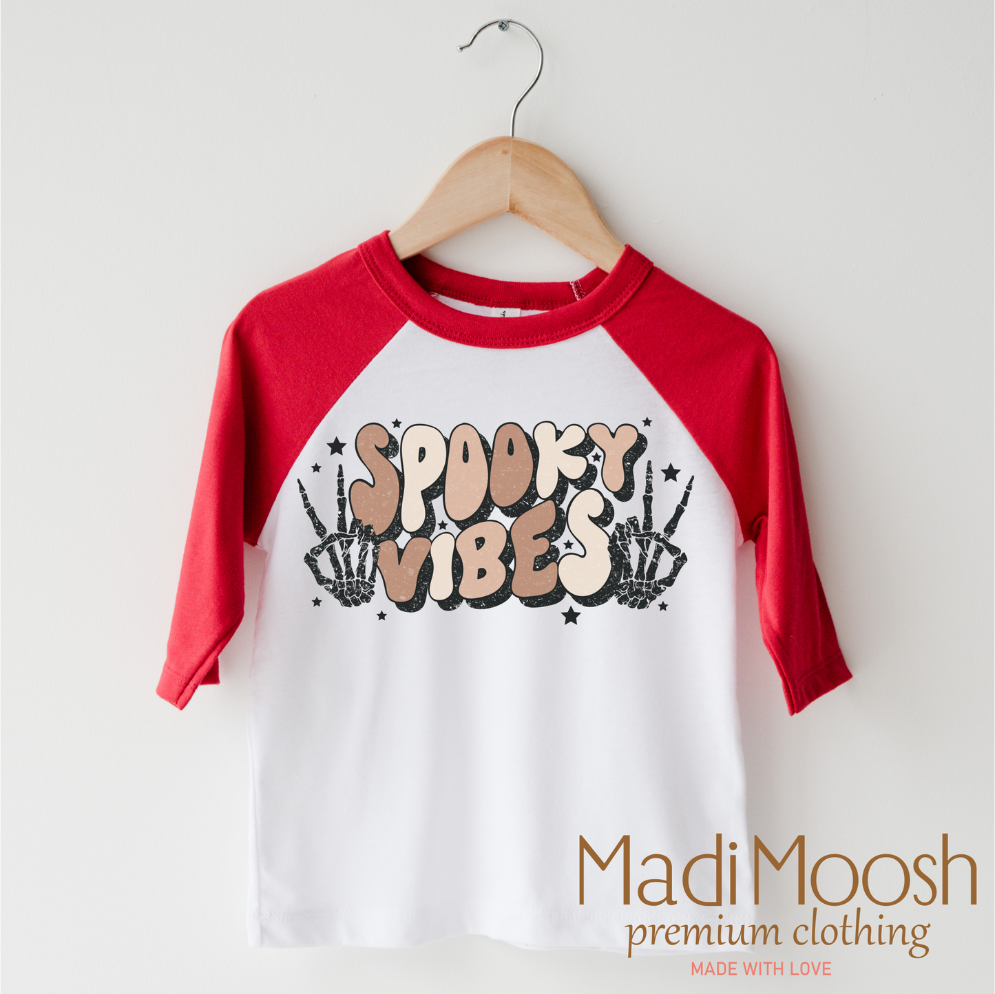 Spooky Vibes Halloween Shirt - Halloween Tee - Red White - shirts