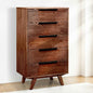 Harmony Solid Wood Dresser with 5 Drawers - Walnut - Dresser