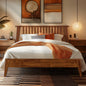 Kaylin Solid Wood Bed Frame - Only Bed Walnut - Bed Frame