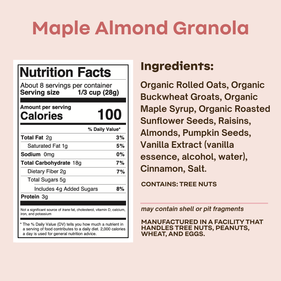 Maple Almond Granola - - Granola