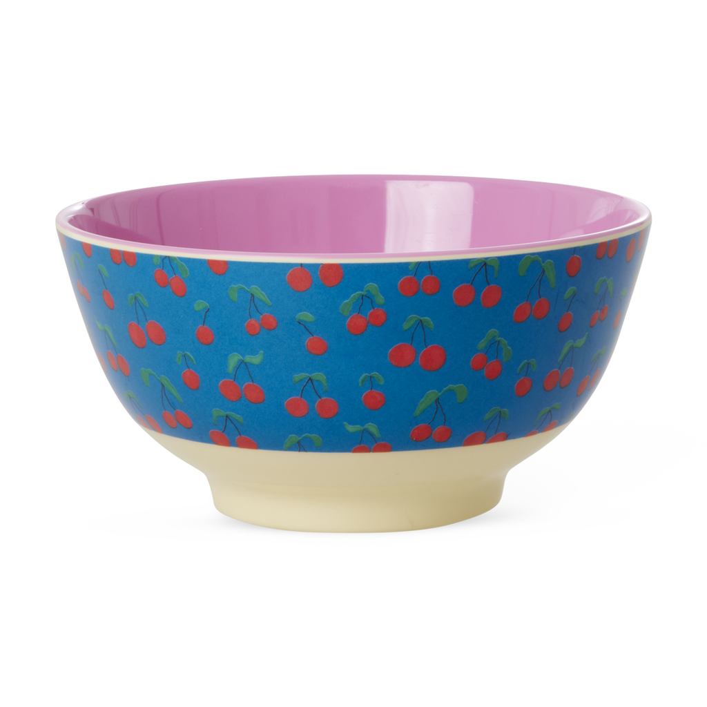 Medium Melamine Bowl - Cherry Love Print - 23.7oz - - Tableware