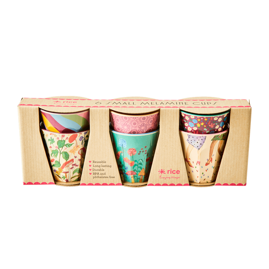 Melamine Cups DANCE IT OUT Prints - Small - 6 pcs. in Gift Box - - Cups