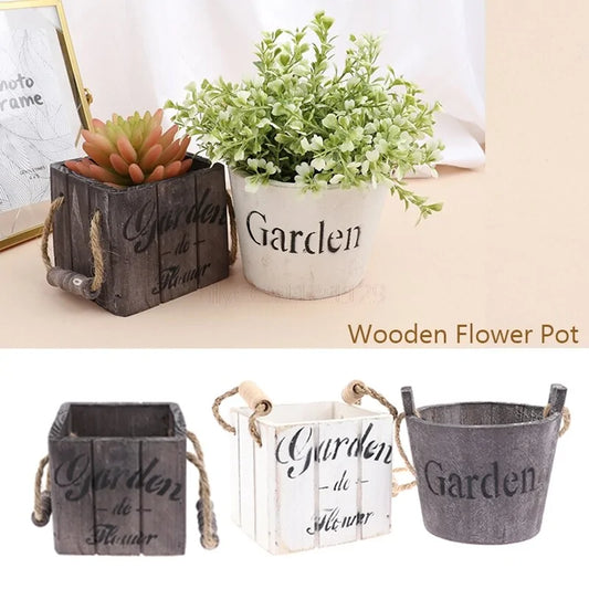 Wooden Flower Pot