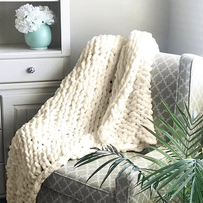 Chunky Knitted Blanket - Kia Day Design