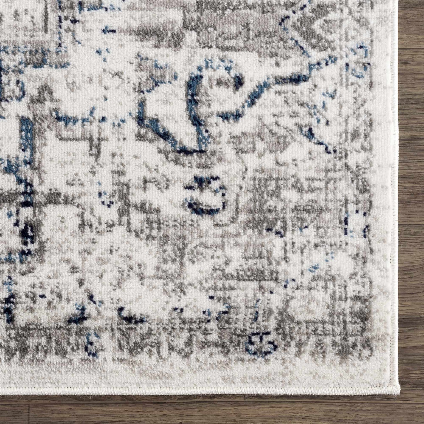 Buenaventura Cream & Navy Area Rug - - Rugs