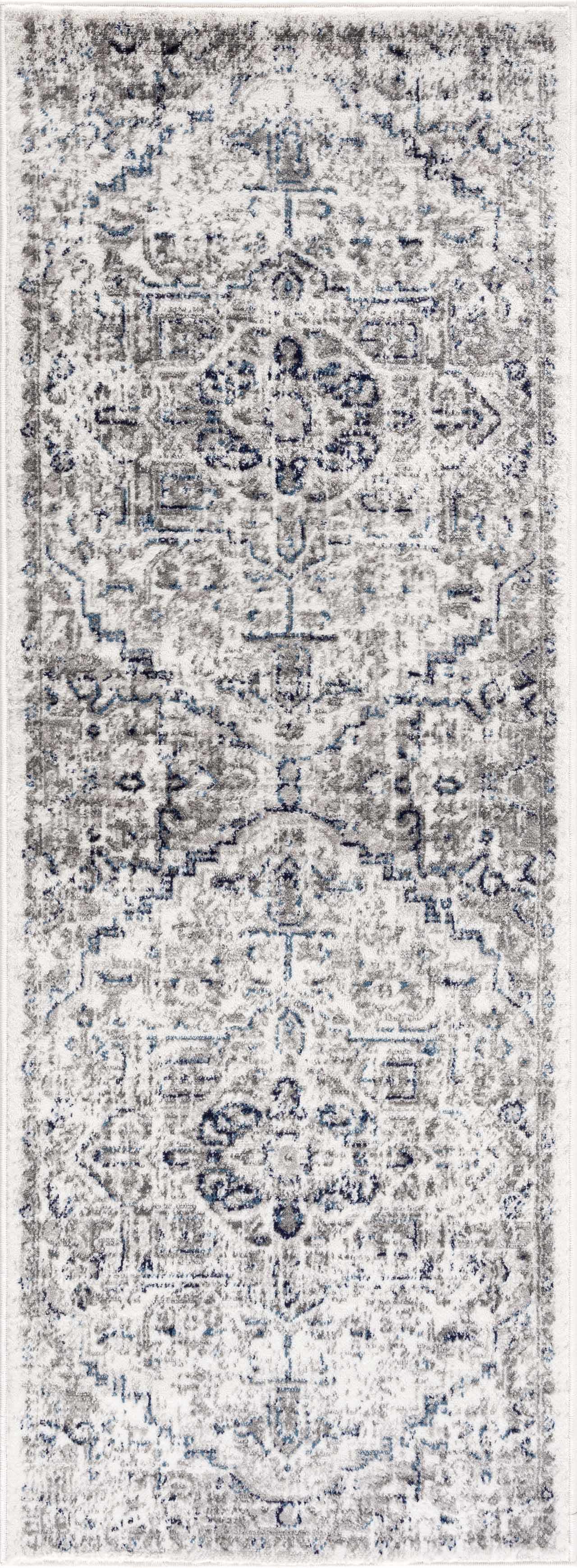 Buenaventura Cream & Navy Area Rug - - Rugs