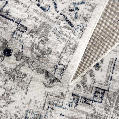 Buenaventura Cream & Navy Area Rug - - Rugs