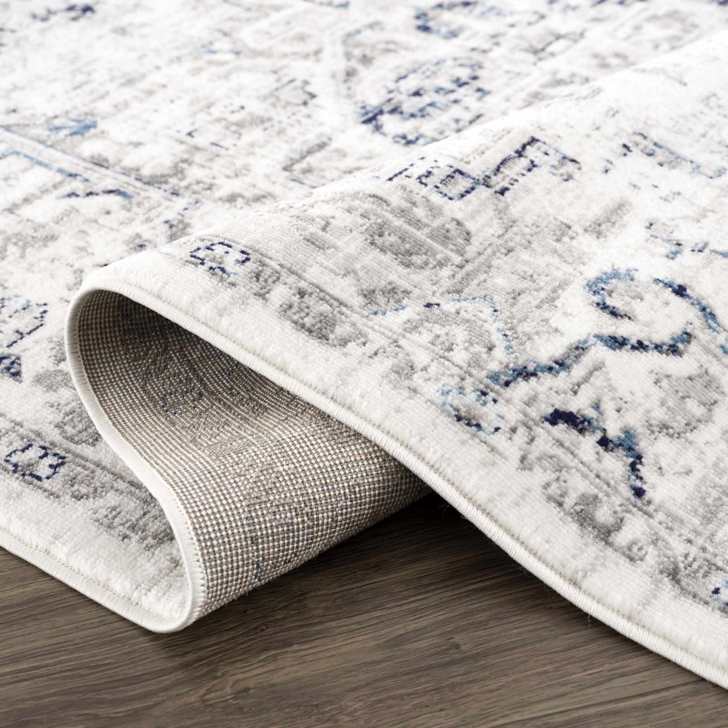 Buenaventura Cream & Navy Area Rug - - Rugs