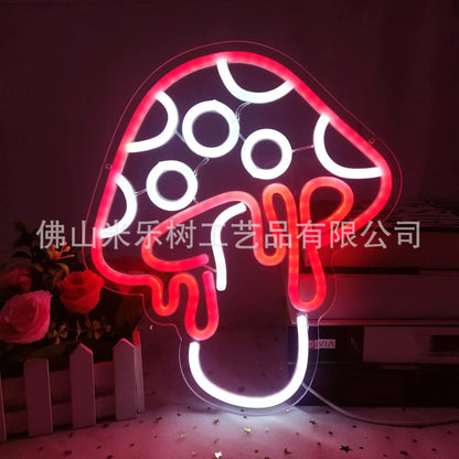 Neon Mushroom LED Sign