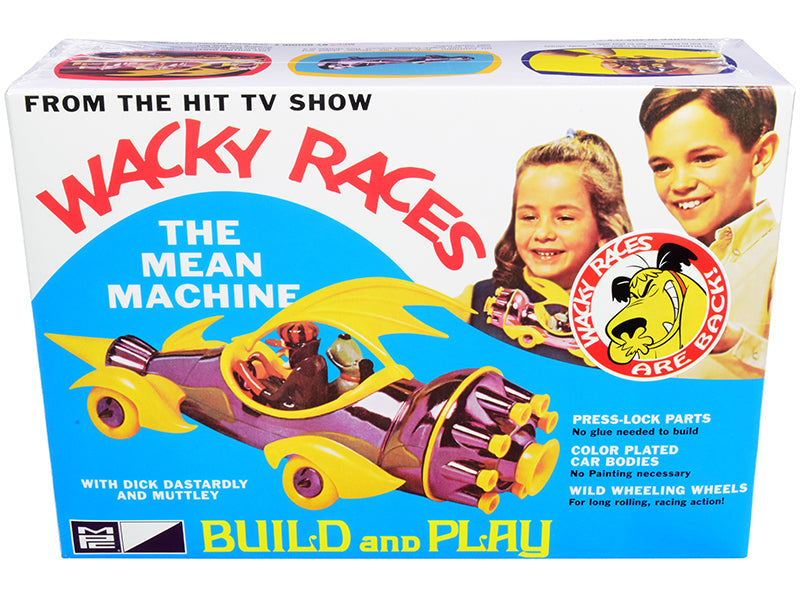 Skill 2 Snap Model Kit The Mean Machine with Dick Dastardly and Muttley Figurines "Wacky Races" (1968) TV Series 1/25 Scale Model by MPC - - Toys & Games