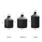 Black Wooden Vase Narrow Neck Decorative Bottle - Large -
