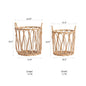 Bohemian Open-Weave Rattan Basket - -