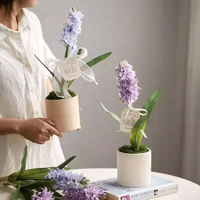 Spring Artificial Hyacinth Stem 16" Tall - -