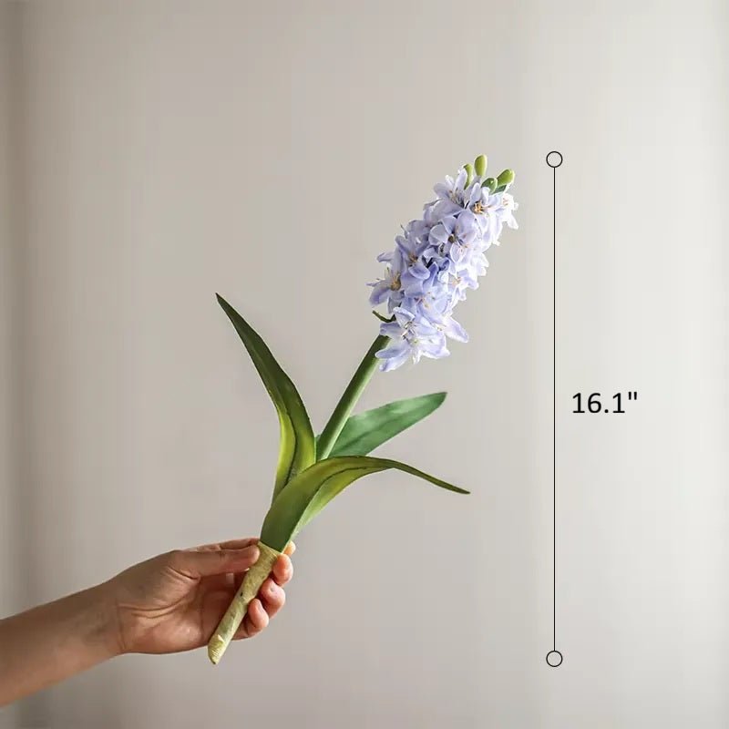 Spring Artificial Hyacinth Stem 16" Tall - Light Blue -