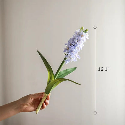 Spring Artificial Hyacinth Stem 16" Tall - Light Blue -