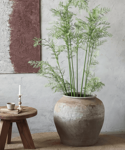 Round Earthenware Pot - -