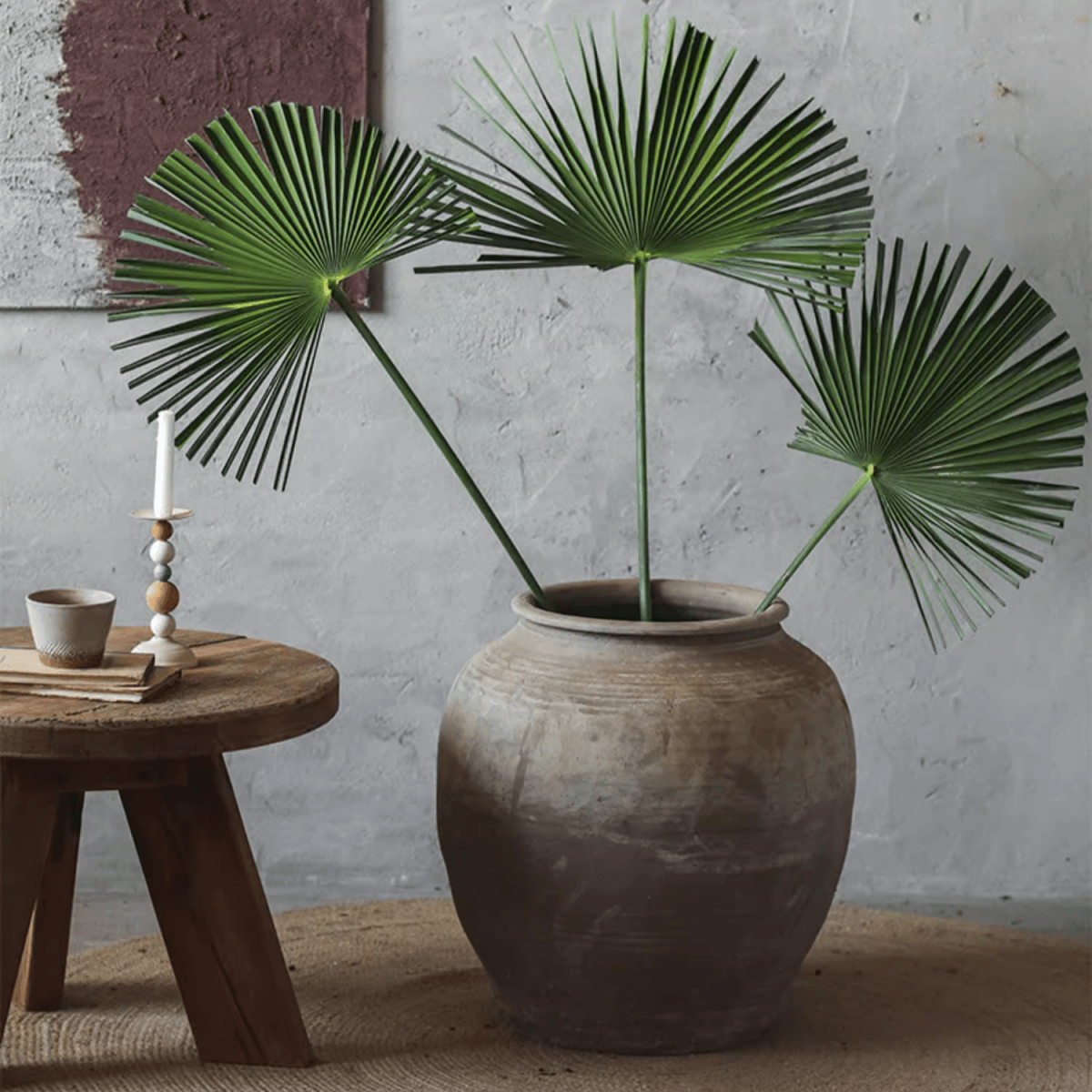Round Earthenware Pot - -