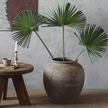 Round Earthenware Pot - -