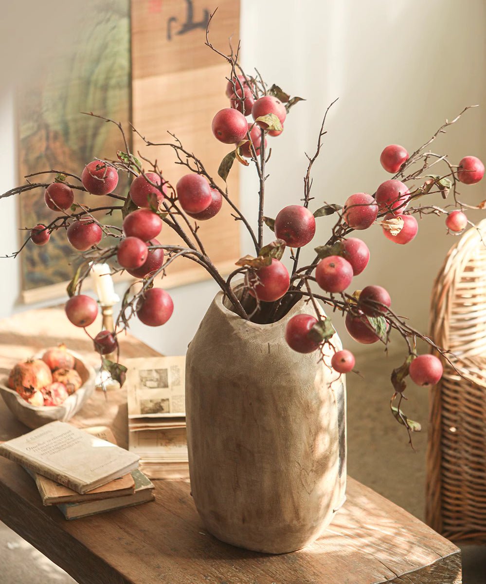 Homestead Solid Wood Décor Vase - -