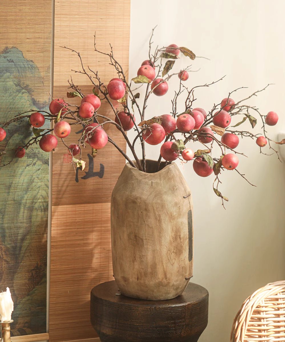 Homestead Solid Wood Décor Vase - -