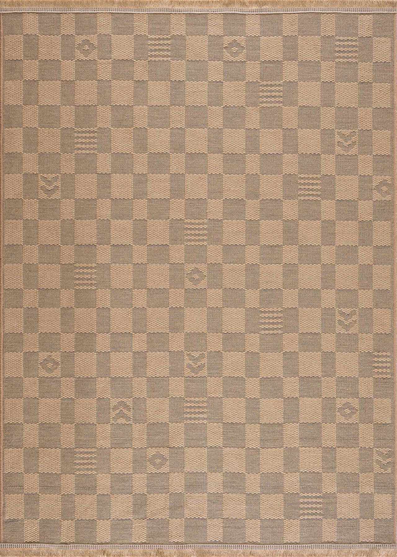 Nairi Checkered Washable Jute Rug - - Rugs