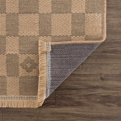 Nairi Checkered Washable Jute Rug - - Rugs