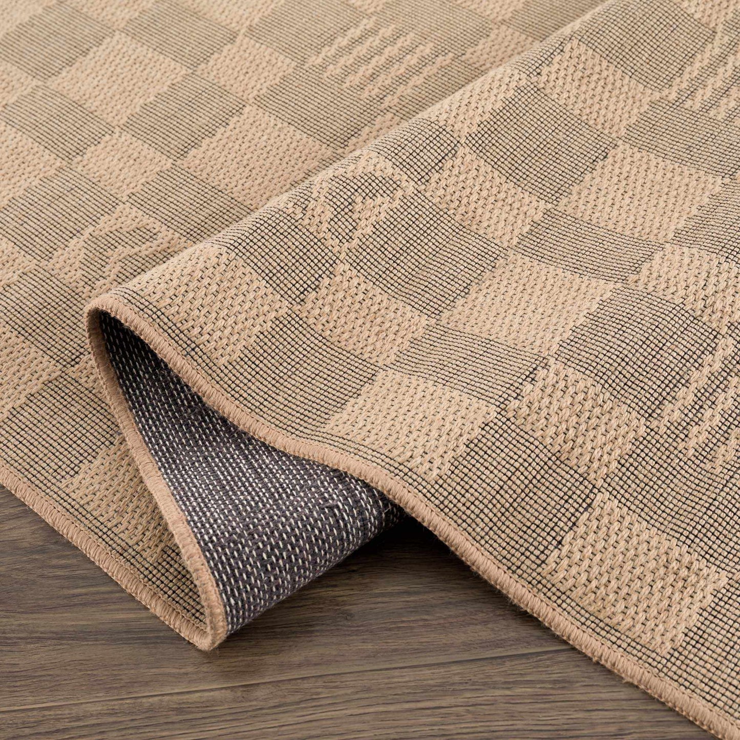 Nairi Checkered Washable Jute Rug - - Rugs
